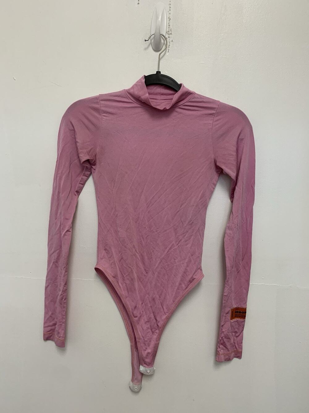 Heron Preston Bubble Gum Pink Mock Neck Size XXS Bodysuit